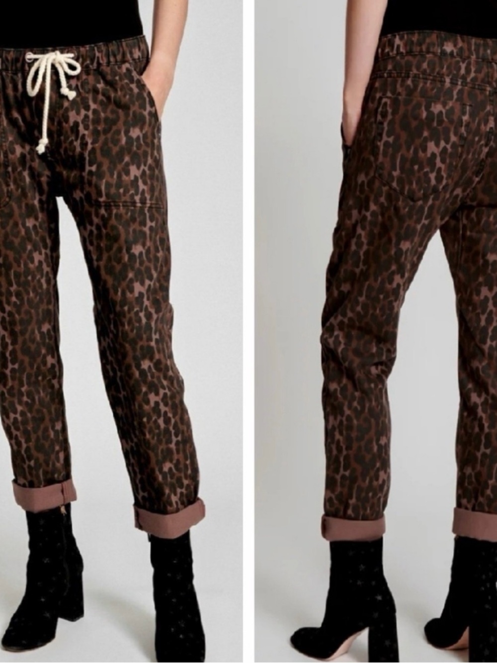 One Teaspoon Bronze Leopard Shabbies Drawstring Pants